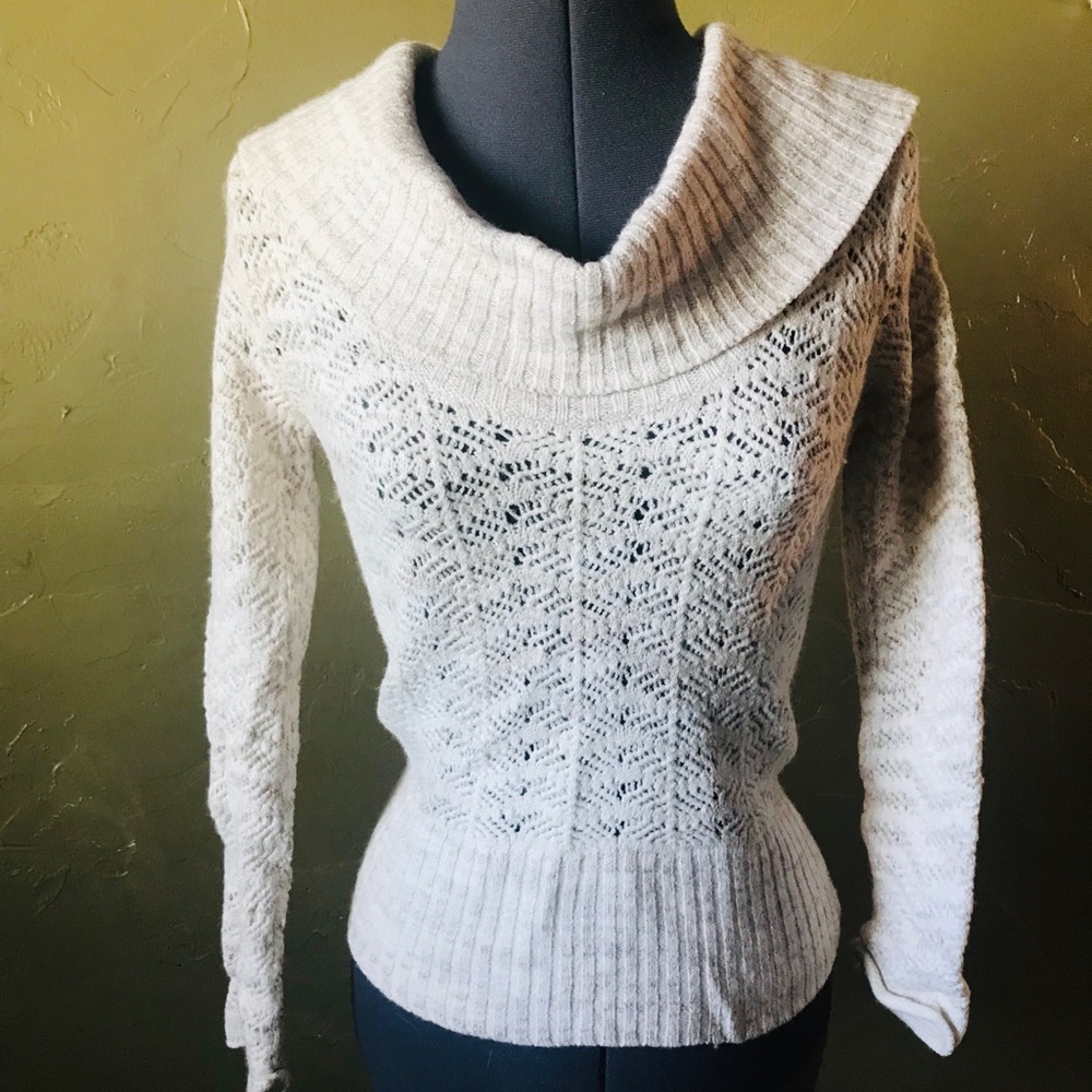 White House Black Market Cream Sweater